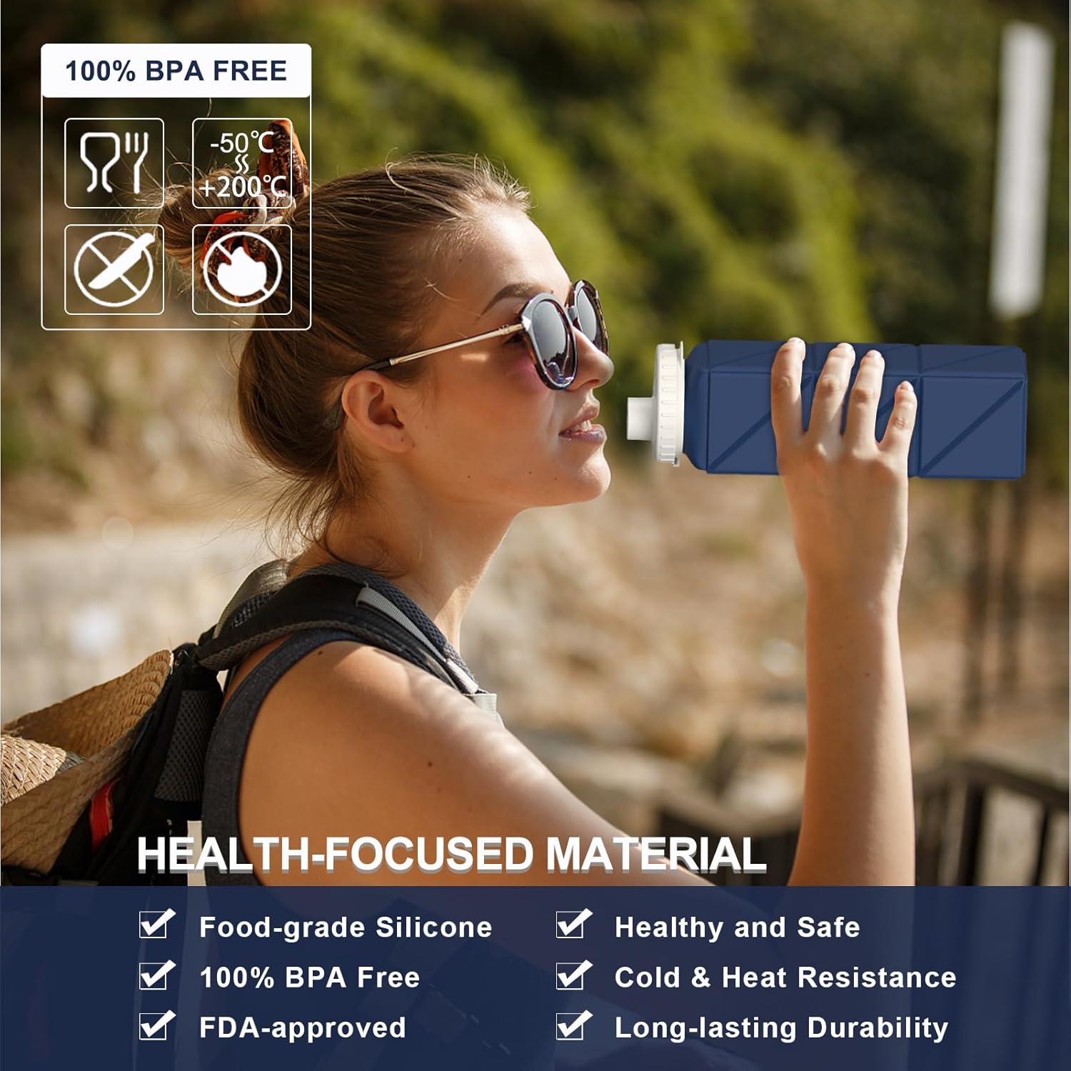 FlexiBottle – Gourde Silicone Compacte 610ml