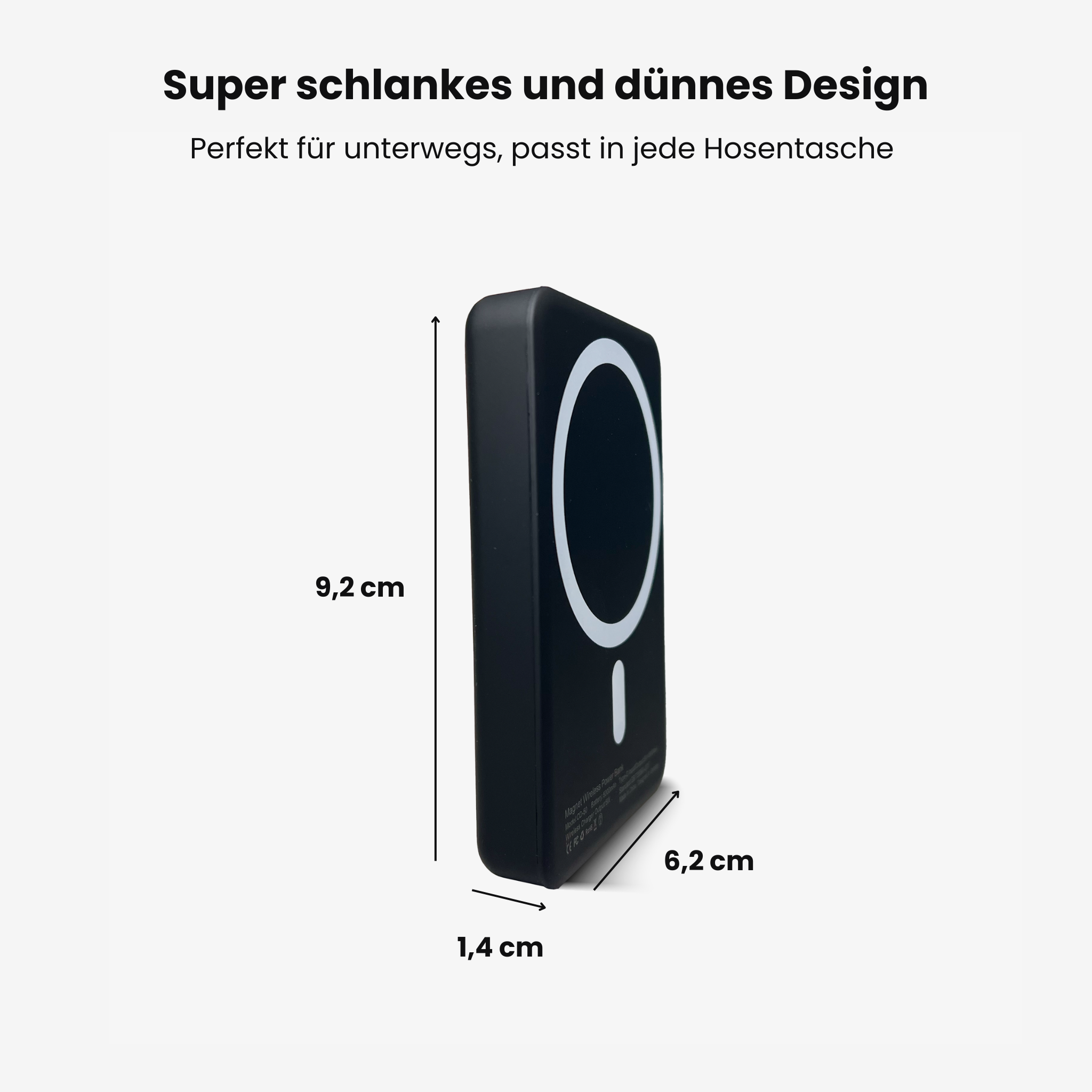 MagCharge Slim - Batterie Externe Magnétique Puissante avec LED