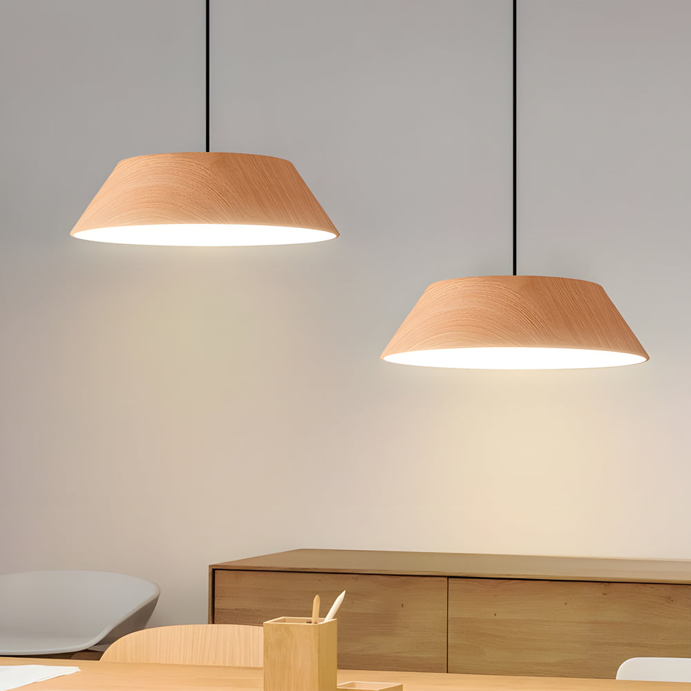 Zenéra – Suspension LED en Bois Naturel | Élégance Japonaise et Sérénité Lumineuse