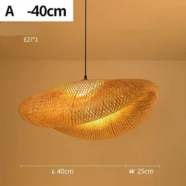 RayaLicht - Suspension en rotin artisanale pour intérieur