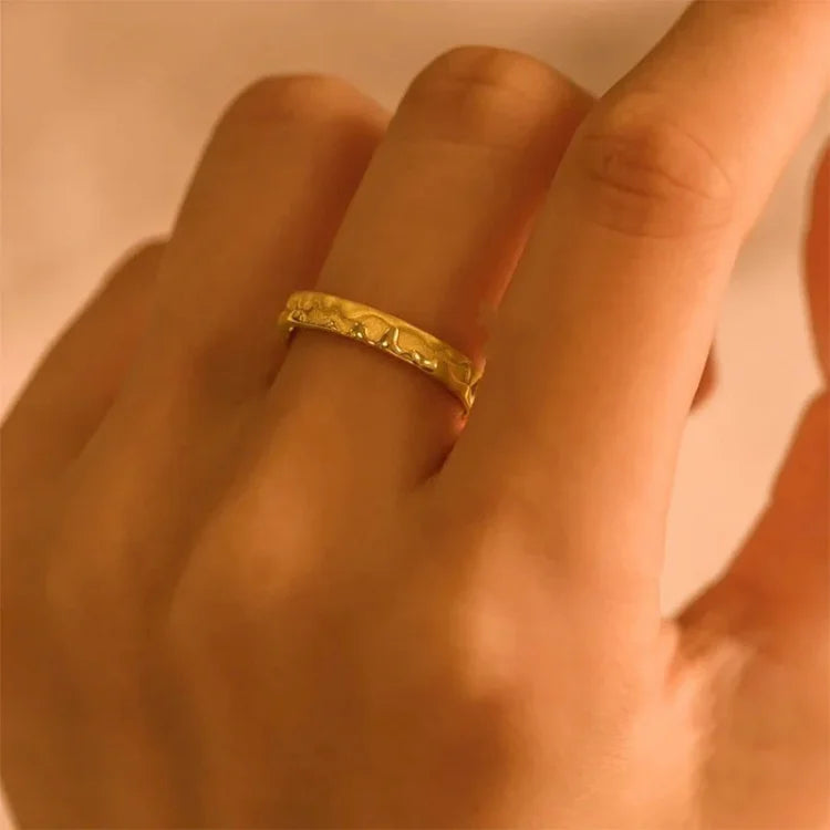 Sienna - Bague dorée miel, douceur et élégance naturelle