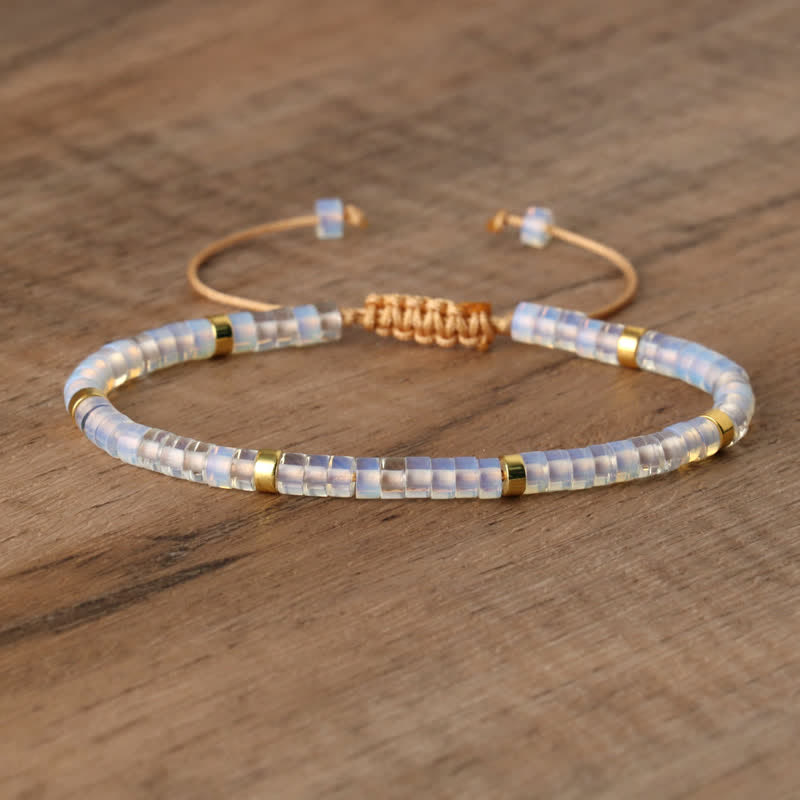 Seraphina - Bracelet tressé en pierres naturelles 2,4 mm
