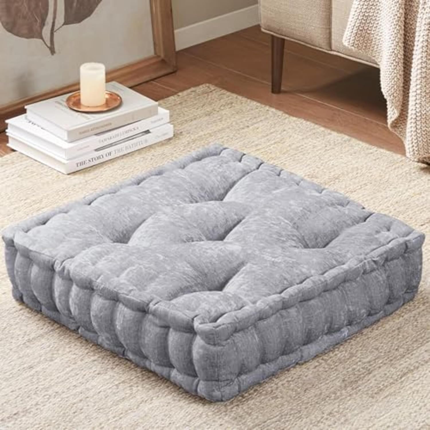 ZenComfort - Coussin Méditation Chenille Luxueux Sol