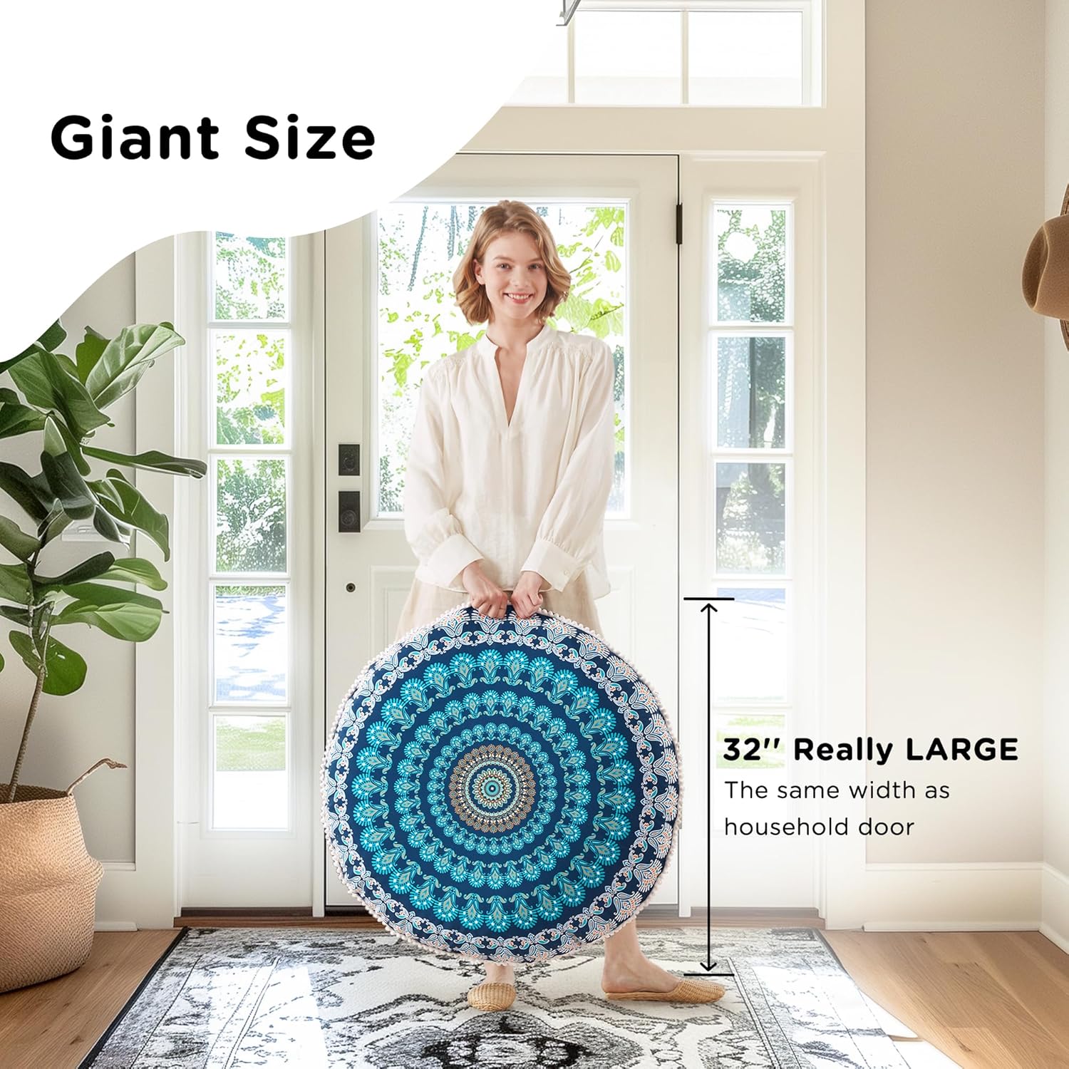 MandalaCushion – Coussin Méditation Bohémien Sol