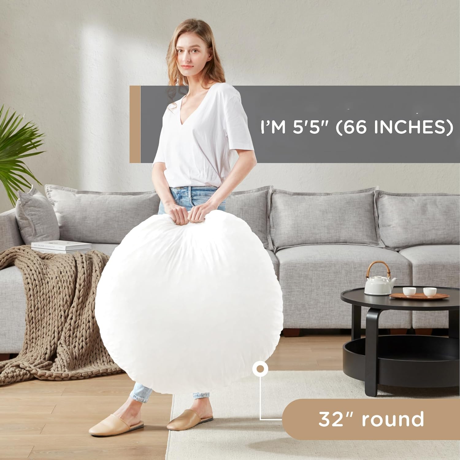 ZenCircle - Grand coussin rond en memory foam
