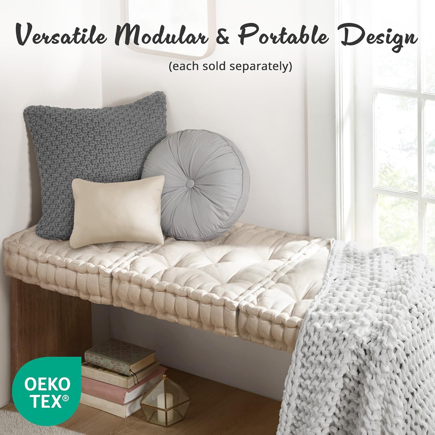 ZenComfort - Coussin Méditation Chenille Luxueux Sol
