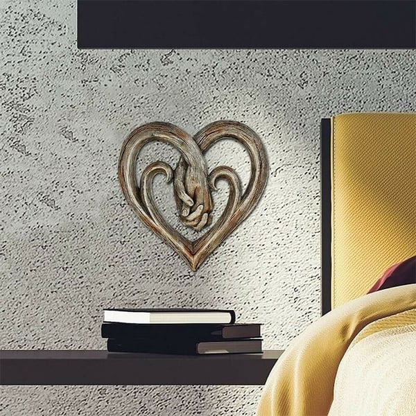 LoveWood - Décoration cœur en bois romantique pour la maison