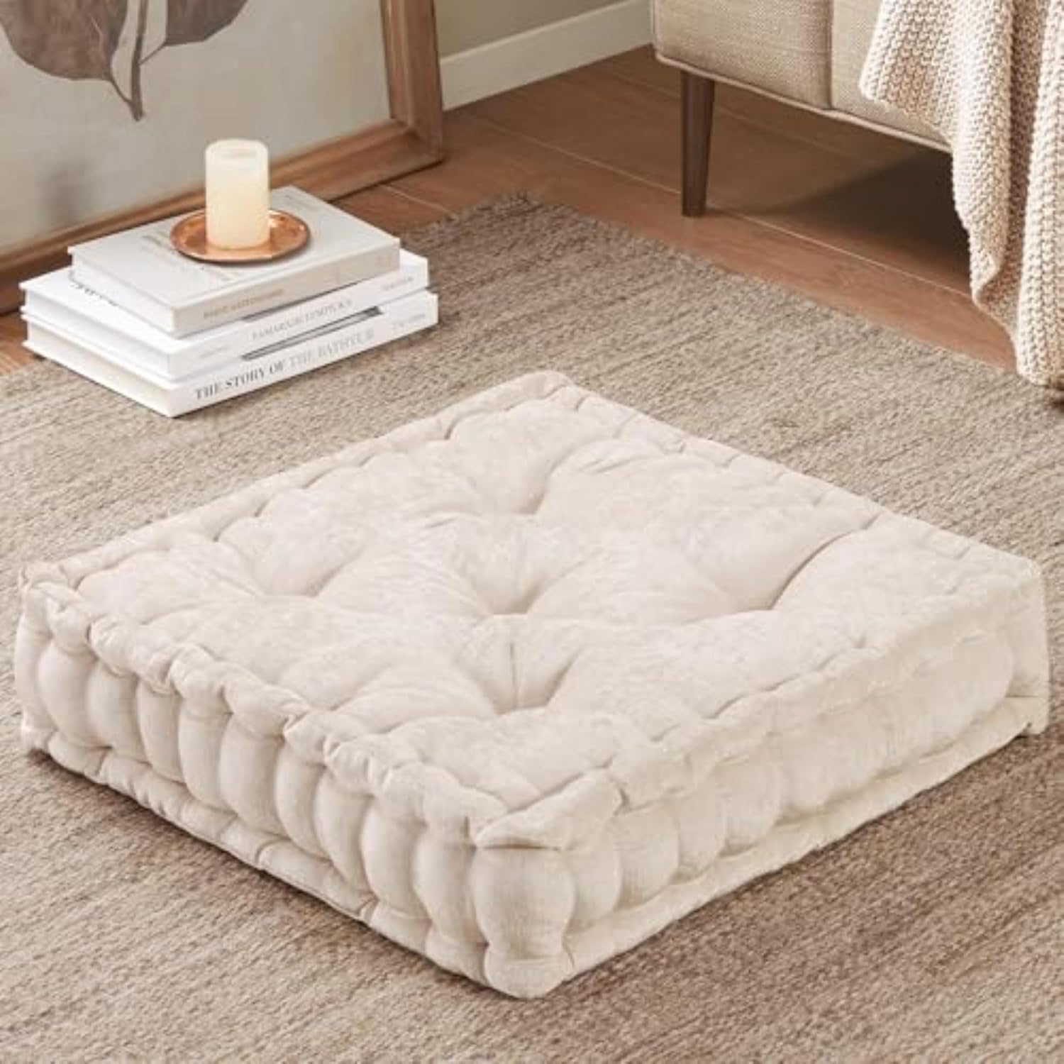 ZenComfort - Coussin Méditation Chenille Luxueux Sol