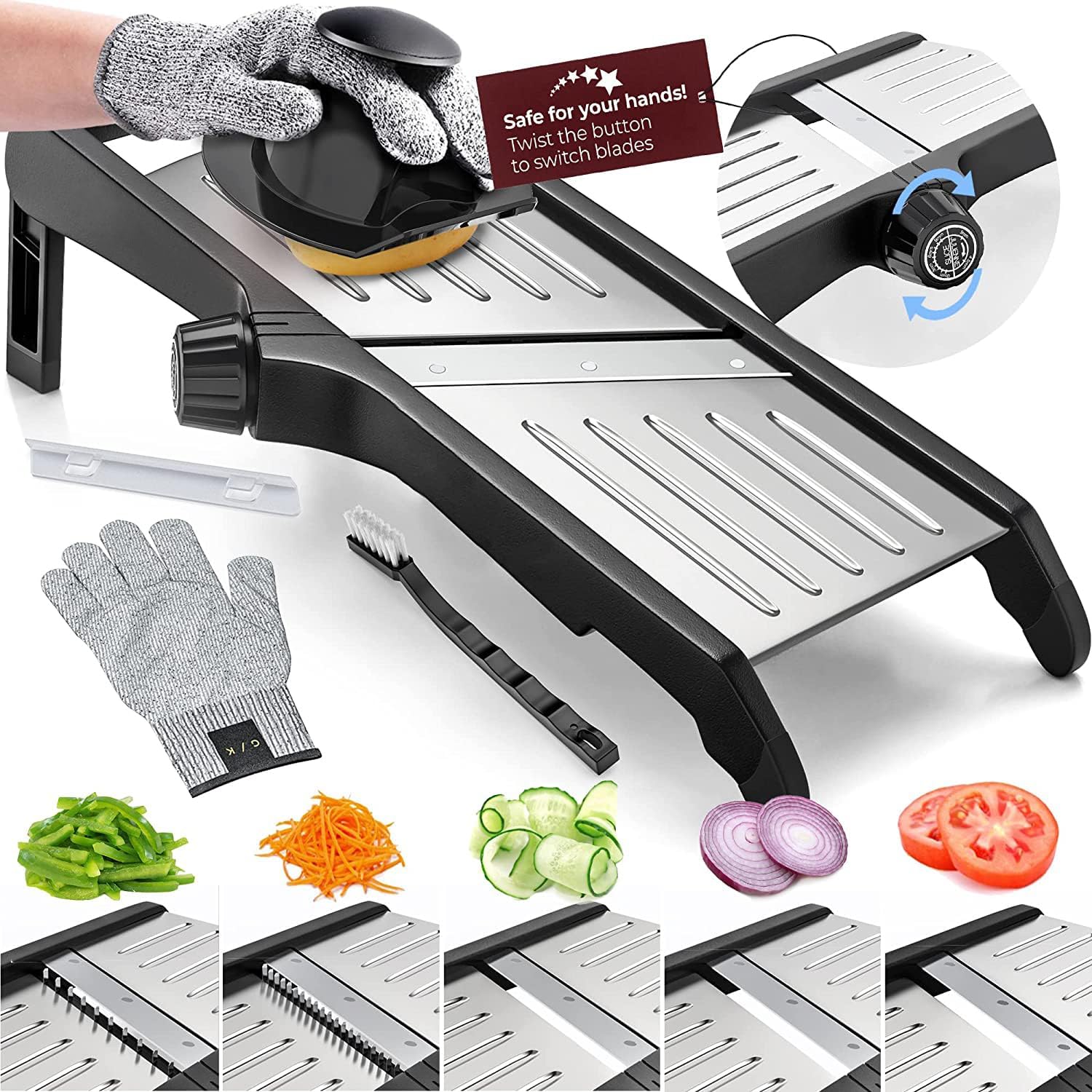 SlicerPro - Set Mandoline Sécurité Anti-Coupures