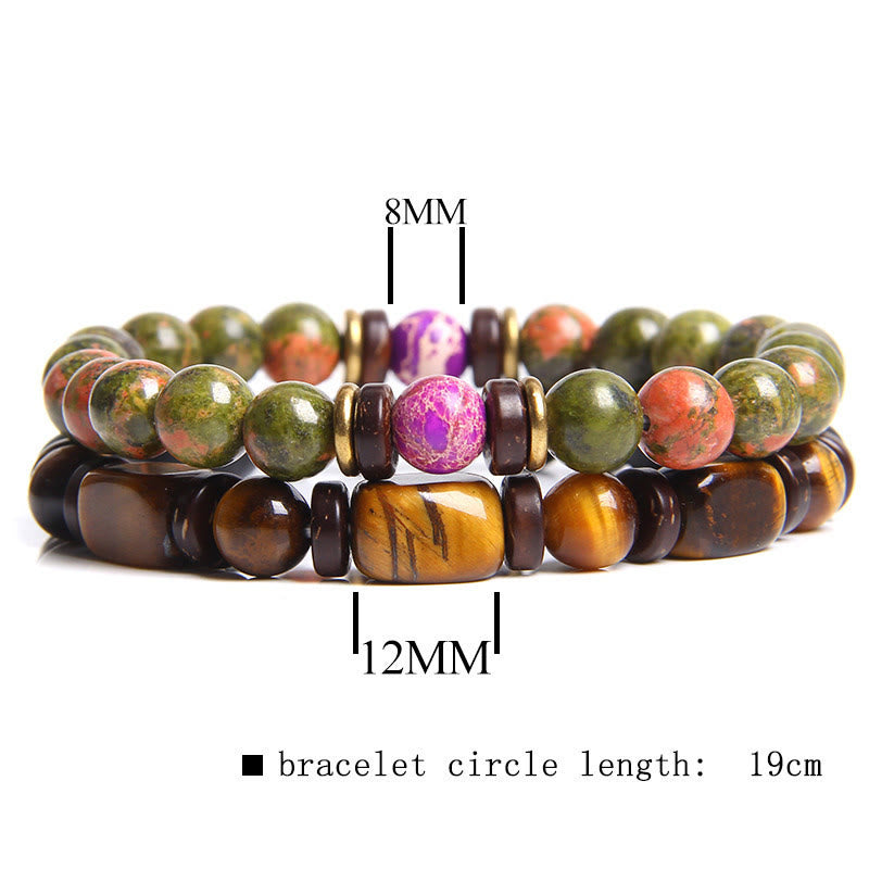 Naya - Bracelet turquoise africaine et œil de tigre