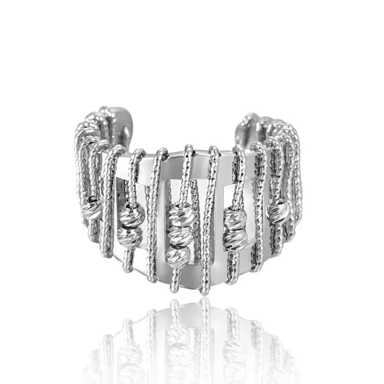 Alina - Bague perle ajourée, chic et contemporain