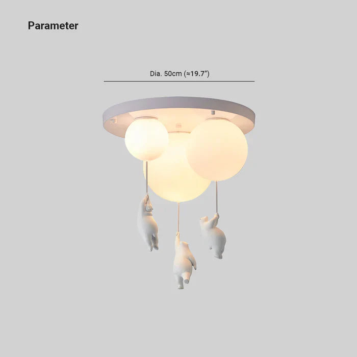 CloudBear - Plafonnier enfant ludique avec ballon