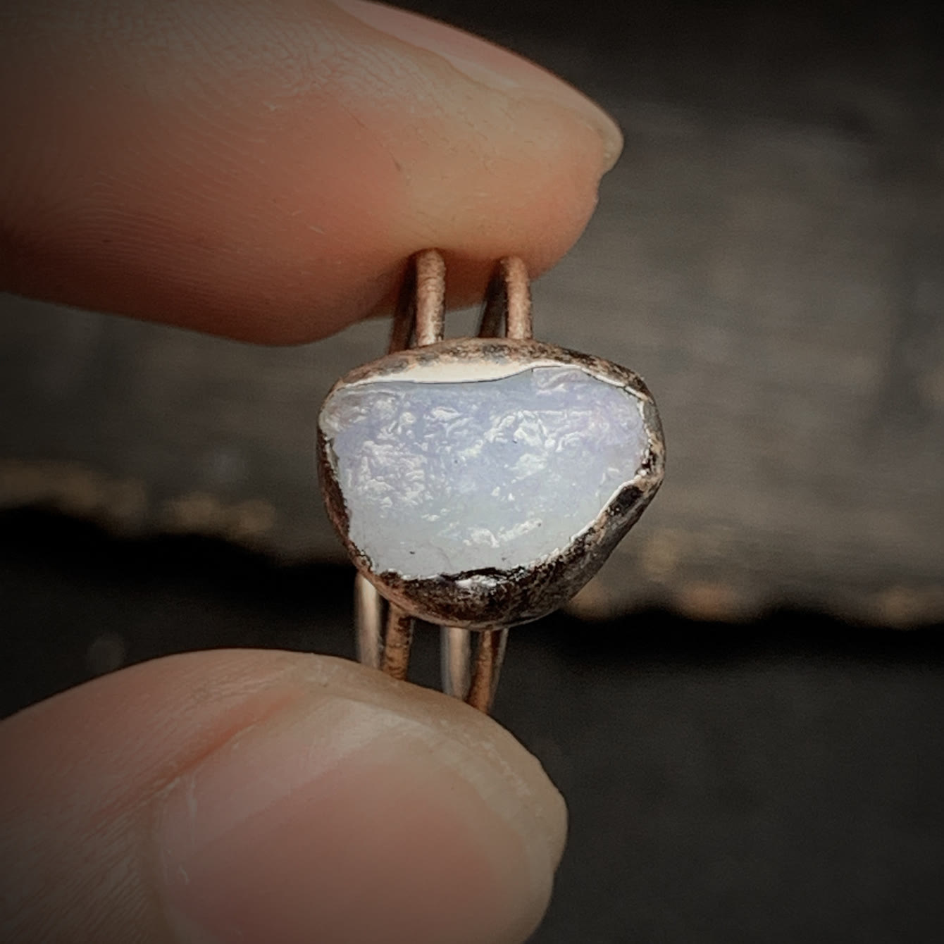 Selina - Bague pierre de naissance naturelle brute réglable