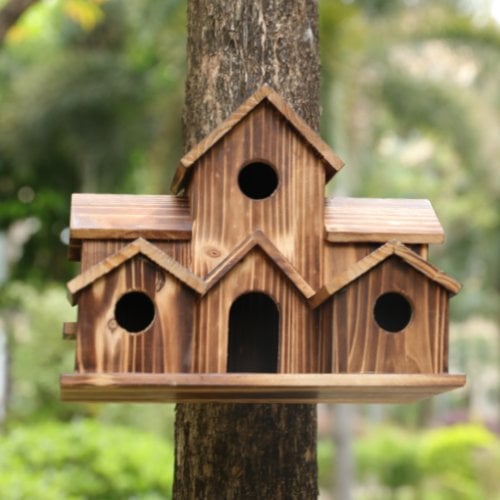 NatureNest - Nichoir en bois fait main pour oiseaux du jardin
