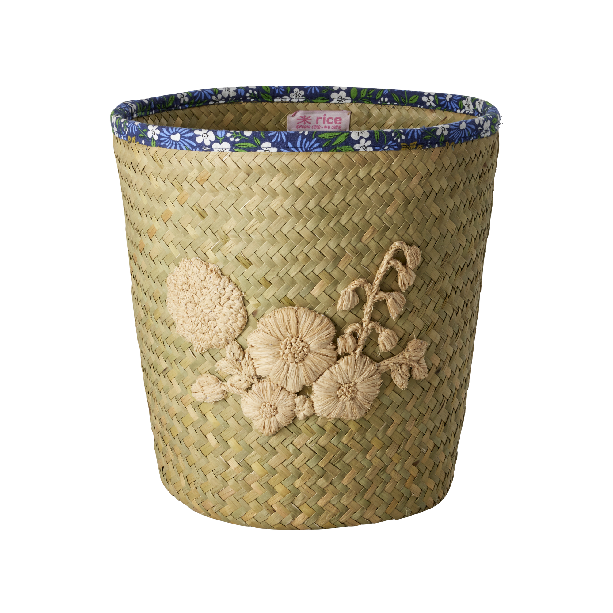 NatureBasket - Panier rond en raphia naturel tressé à la main