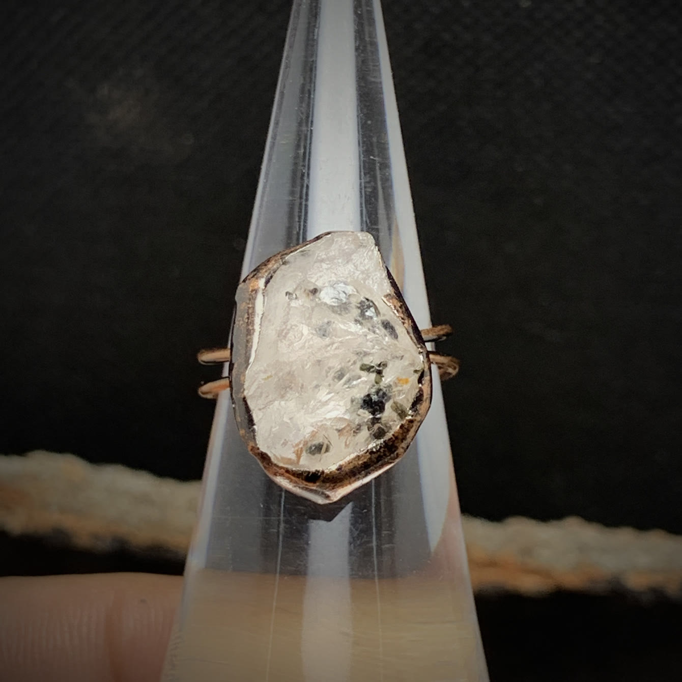 Selina - Bague pierre de naissance naturelle brute réglable