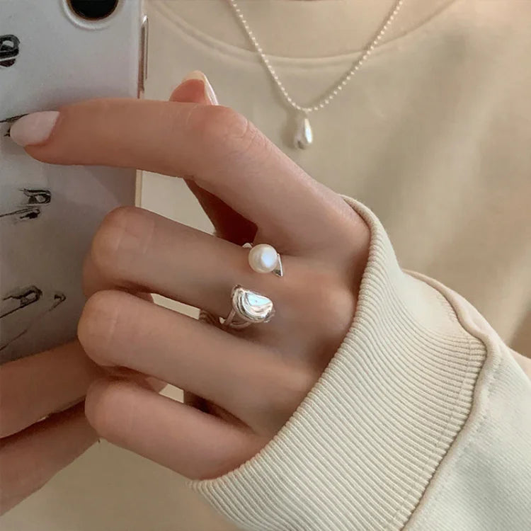 Elin - Bague réglable perles élégance intemporelle