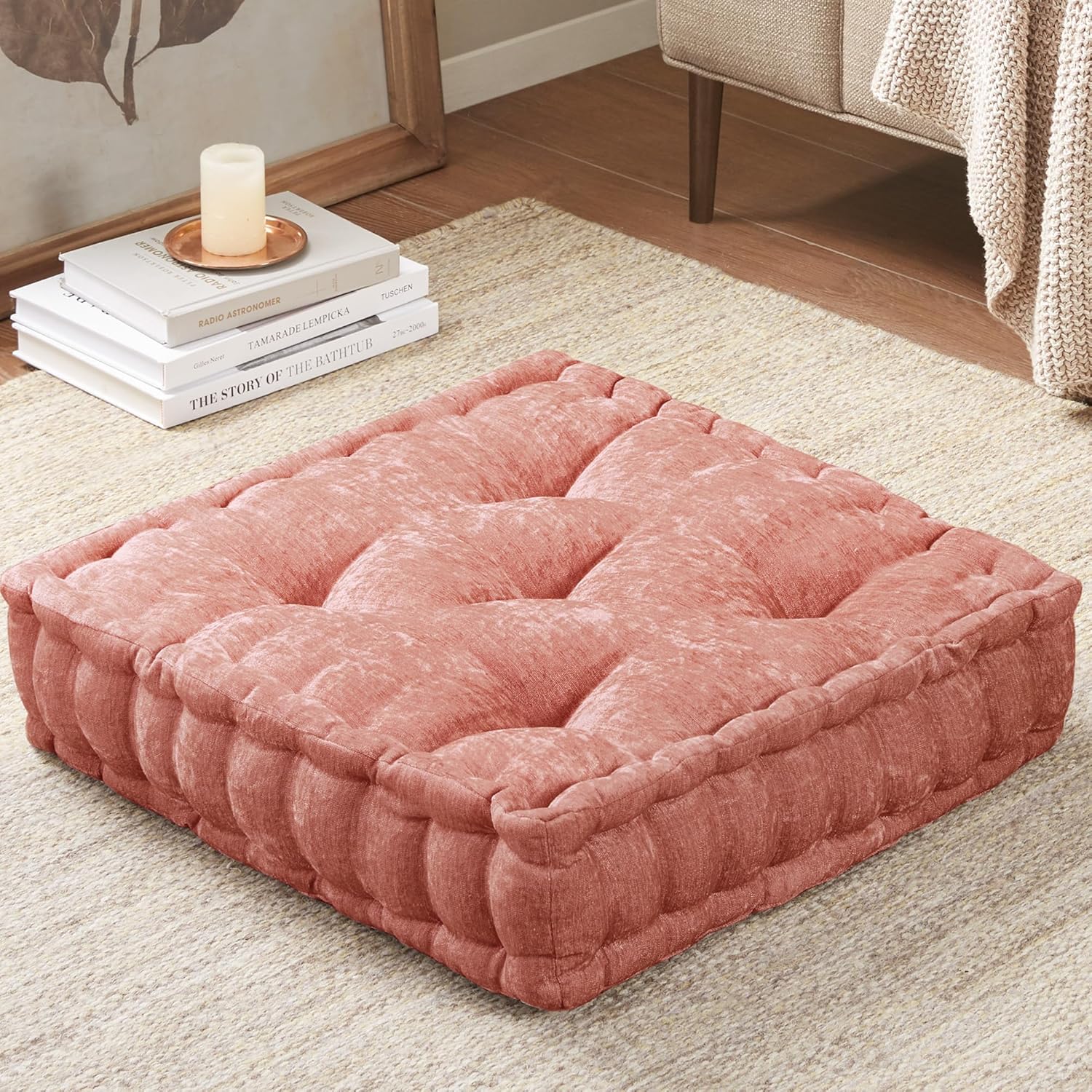 ZenComfort - Coussin Méditation Chenille Luxueux Sol