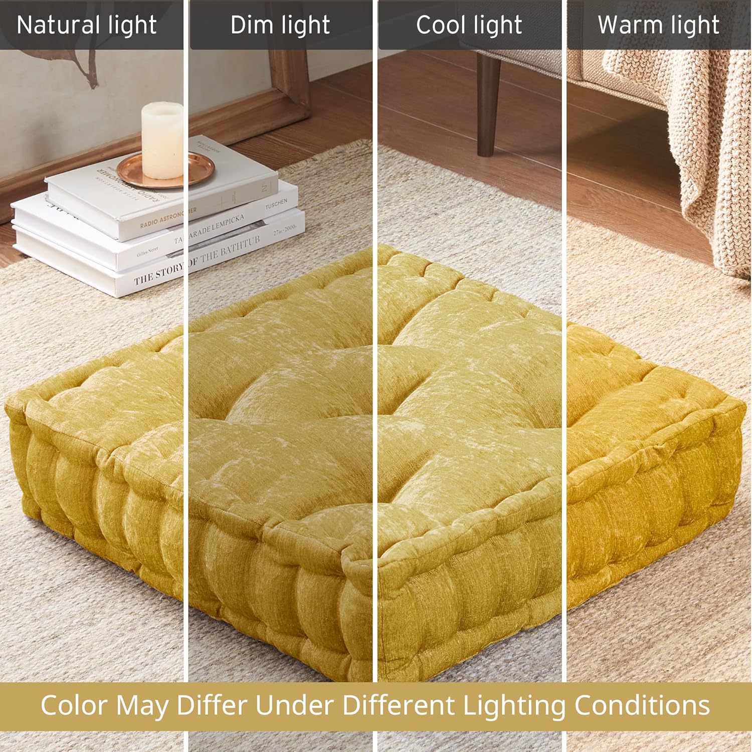 ZenComfort - Coussin Méditation Chenille Luxueux Sol