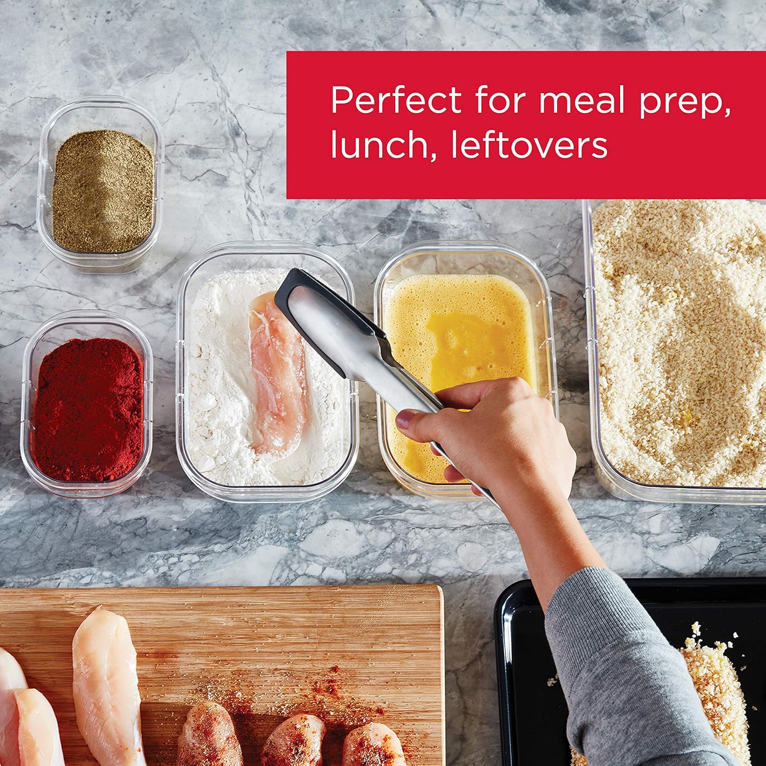 FreshPrep - Set de 7 contenants à repas sans BPA durables