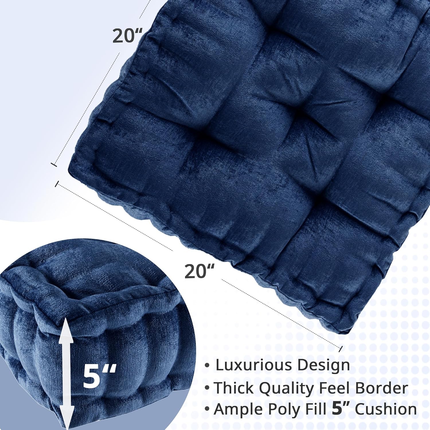 ZenComfort - Coussin Méditation Chenille Luxueux Sol