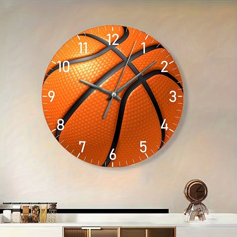 HoopsTime Clock - Horloge murale au design basket-ball pour les fans de sport