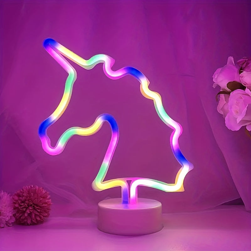 UnicornGlow Lamp - Lampe neon licorne USB pour une deco de fete magique
