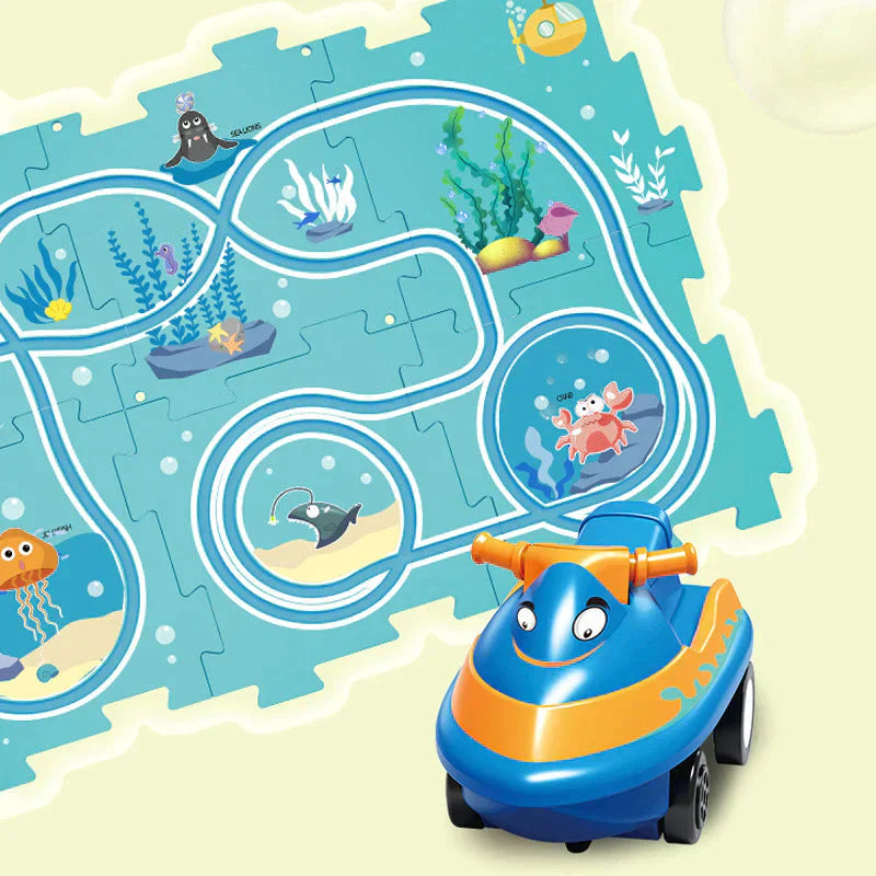 CreativeTrack Puzzle - Circuit Créatif Voiture Enfants