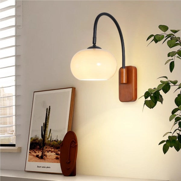 Orbite - Applique Murale Élégante en Verre Kaki