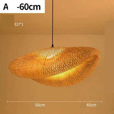RayaLicht - Suspension en rotin artisanale pour intérieur