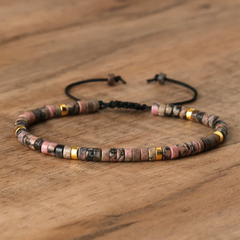 Seraphina - Bracelet tressé en pierres naturelles 2,4 mm