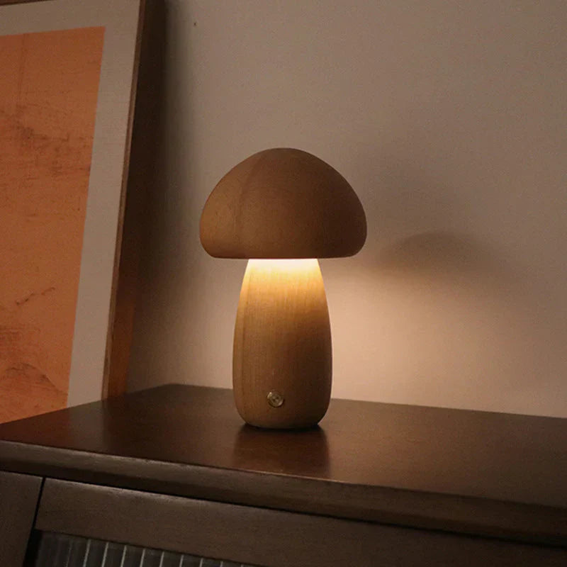 GlowShroom - Veilleuse Champignon LED en Bois