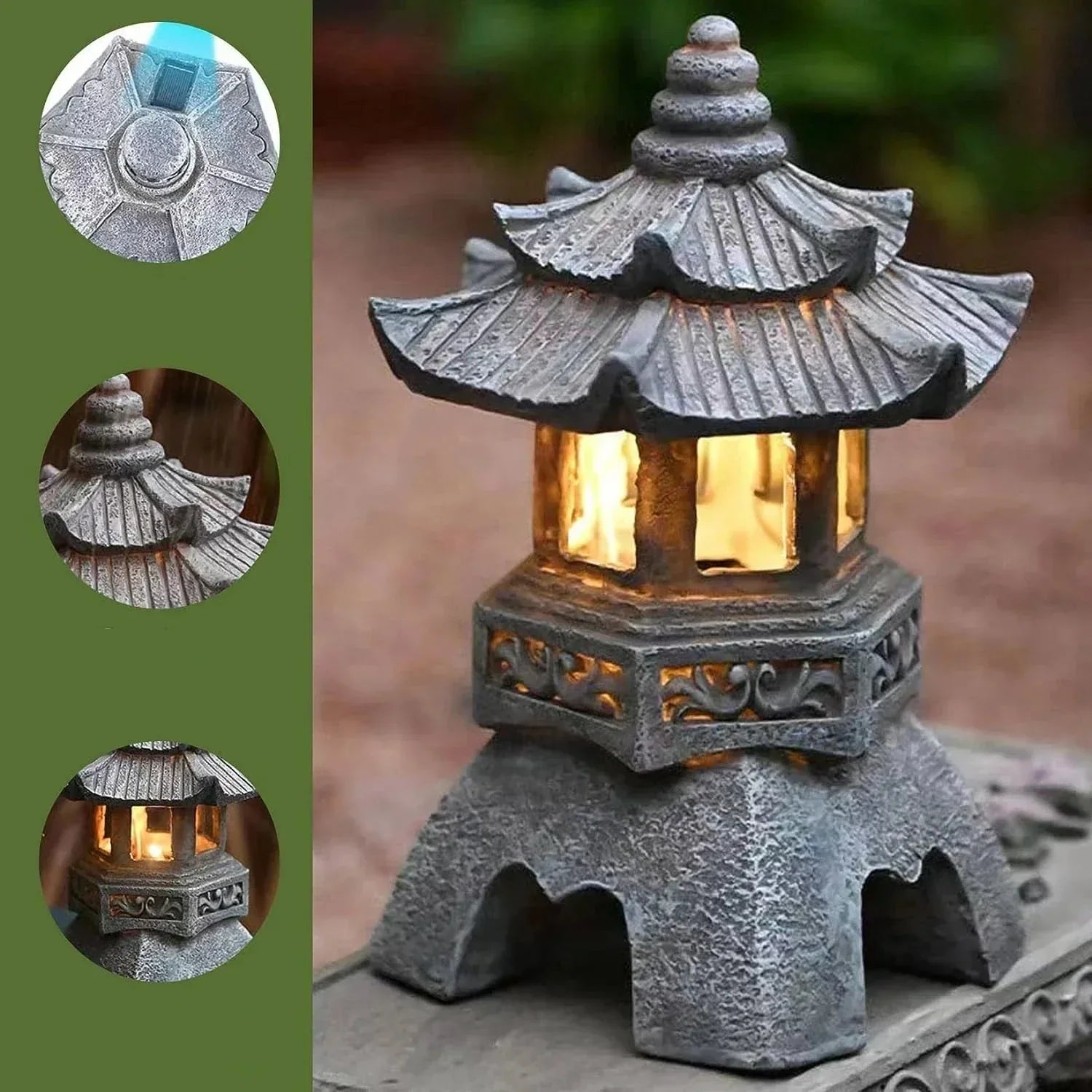 ZenGlow - Lanterne solaire de jardin au style japonais