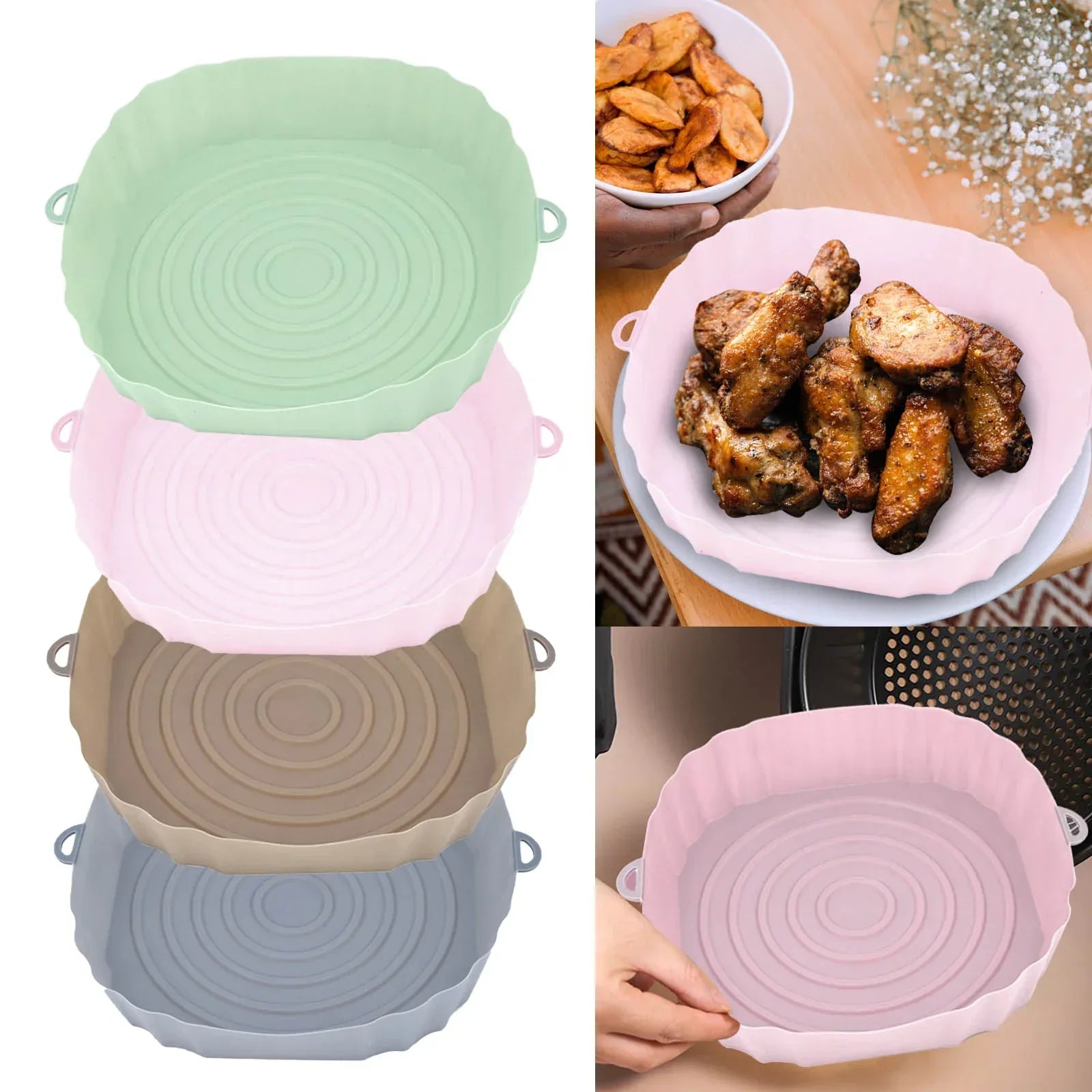 SiliconFry Tray – Moule Airfryer Réutilisable
