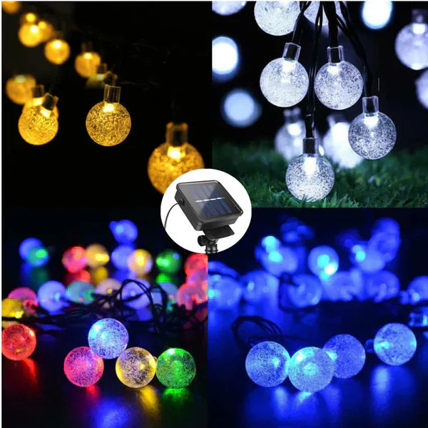 TwinkleGlow - Guirlandes Lumineuses Solaires Féeriques pour Extérieur