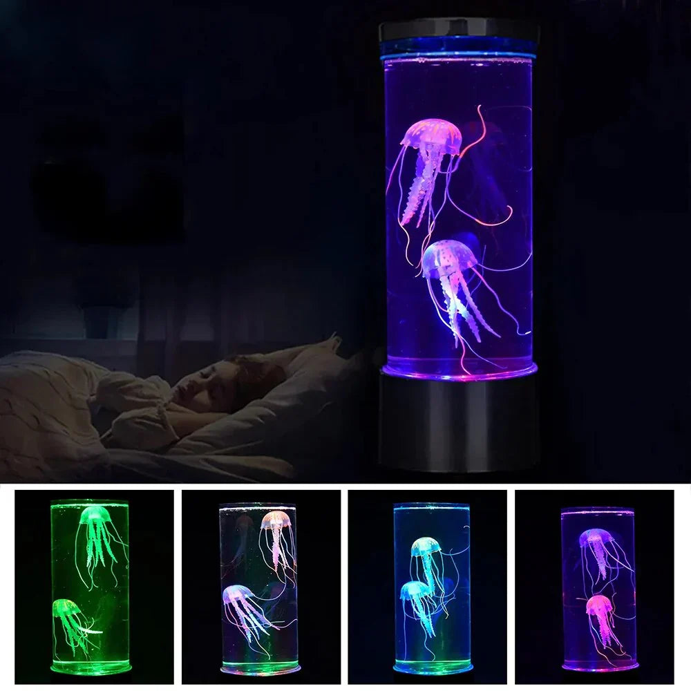 AquaLume | Élégante Lampe à Lave LED Méduse Colorée Relaxante 1