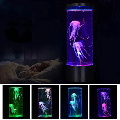 AquaLume | Élégante Lampe à Lave LED Méduse Colorée Relaxante 1