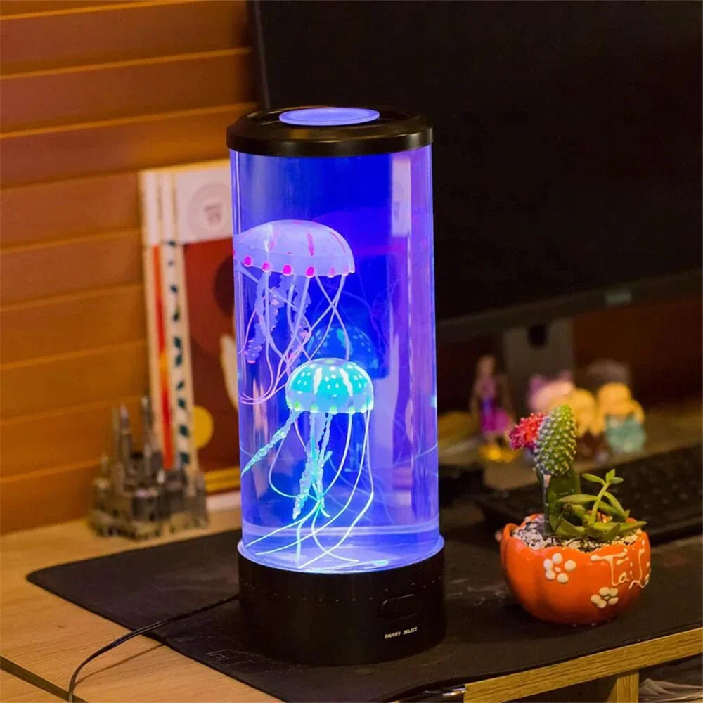 AquaLume | Élégante Lampe à Lave LED Méduse Colorée Relaxante 2
