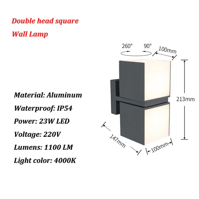 AquaShield | Élégante Lampe LED Extérieure Étanche et Énergétique 7