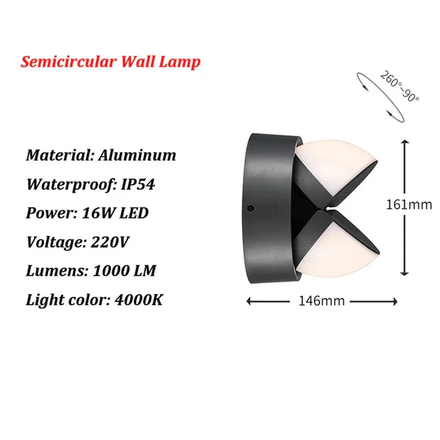 AquaShield | Élégante Lampe LED Extérieure Étanche et Énergétique 8