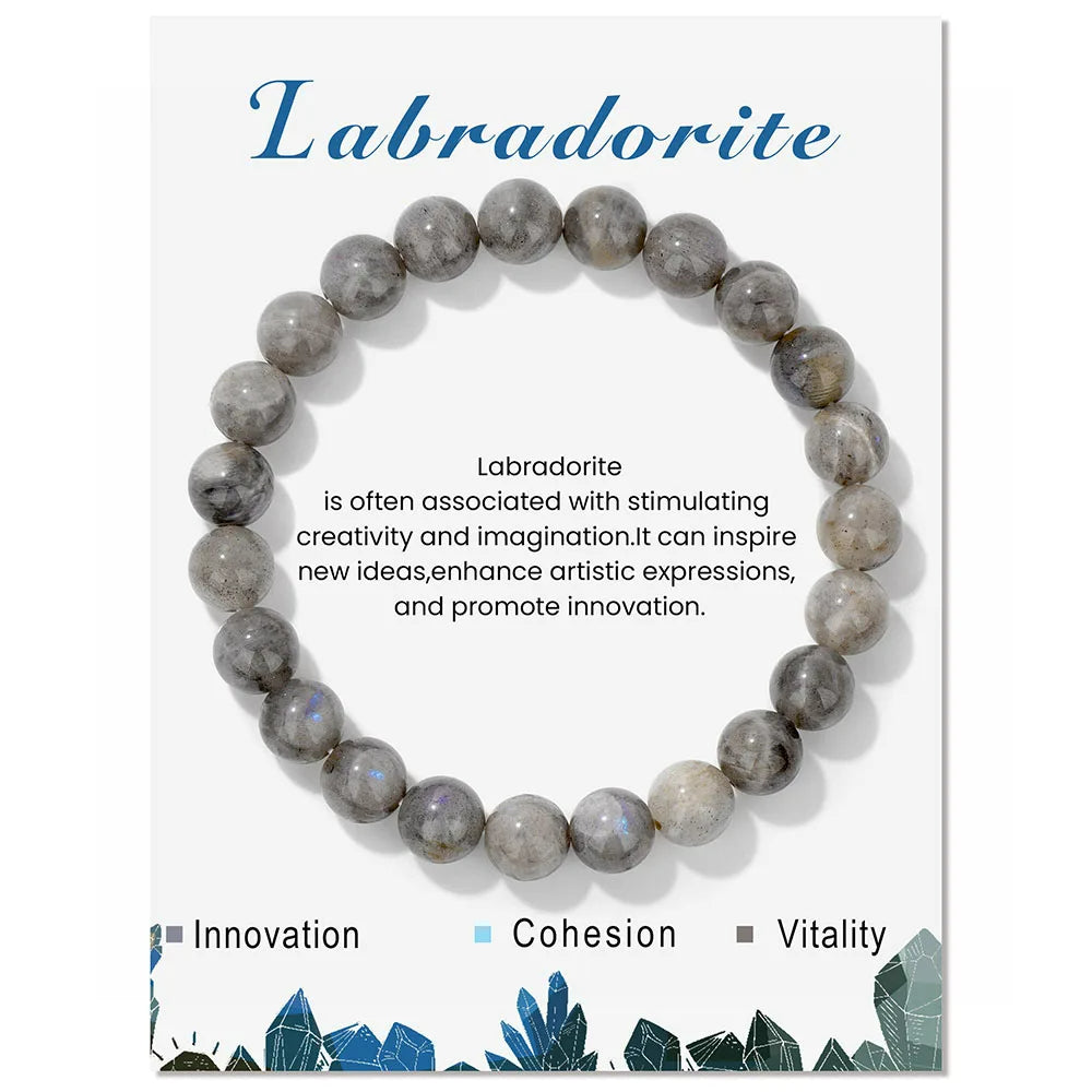 Aria | Bracelet en Cristal Naturel avec Propriétés Curatives | Équilibre et Énergie Positive 13