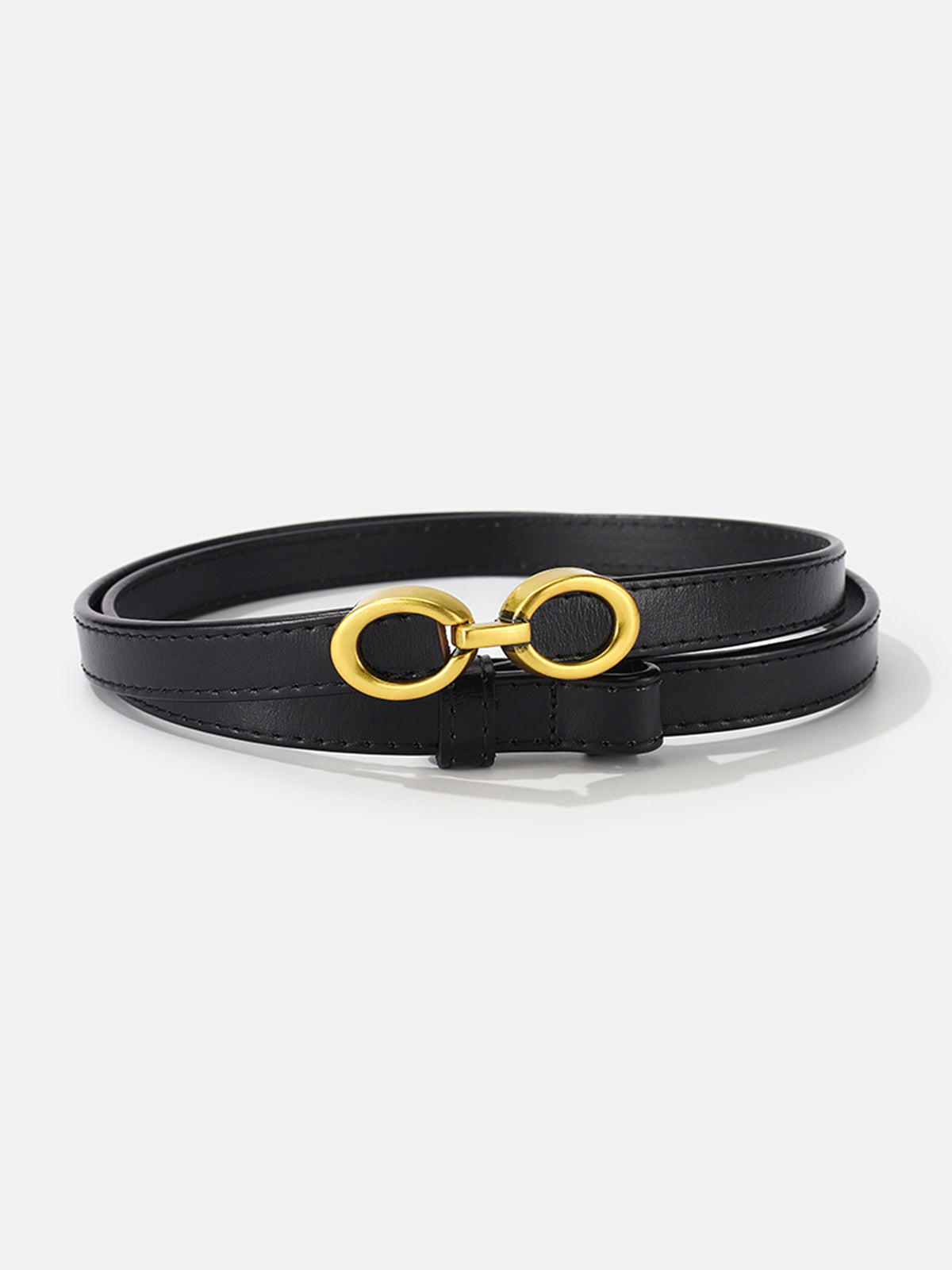LuxeRing Belt - Ceinture Cuir Femme Boucle Anneau