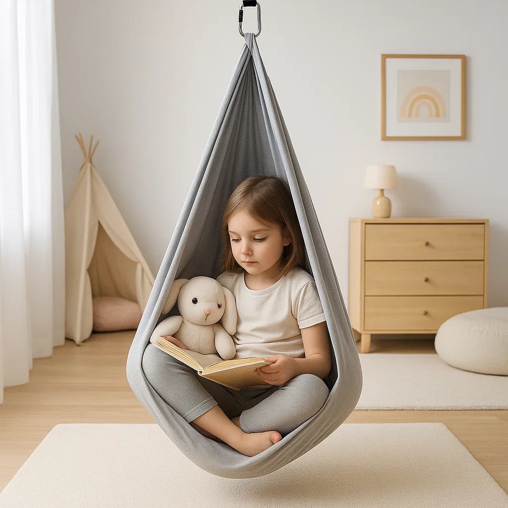 Balançoire Thérapeutique en Coton Doux avec Installation Facile | Relaxation et Confort pour Enfants 6