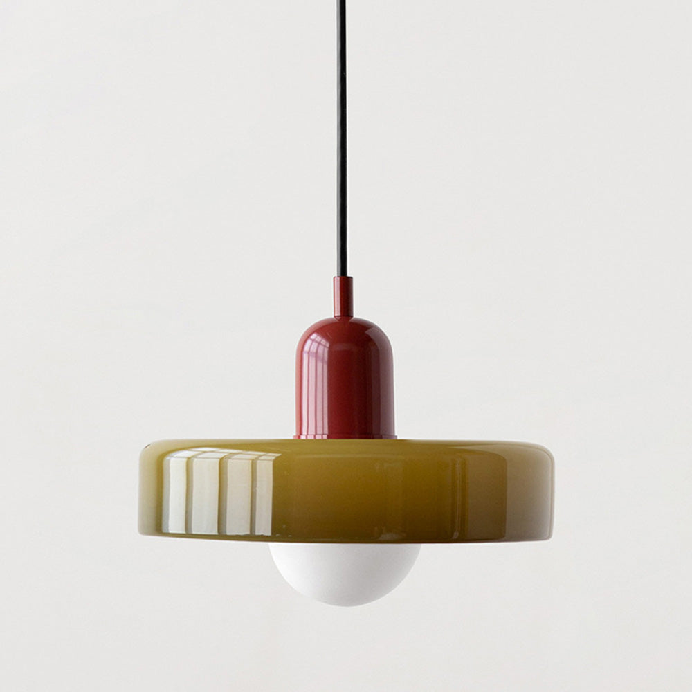 LumiVerre Bauhaus – Suspension en Verre Coloré au Design Iconique | Éclairage Artistique & Élégant