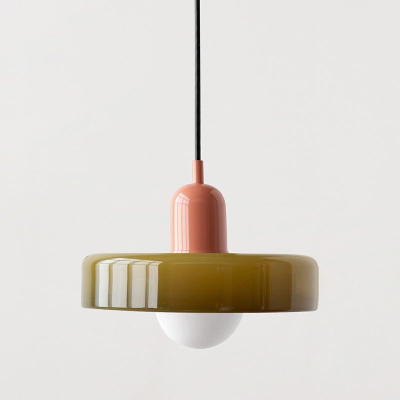 LumiVerre Bauhaus – Suspension en Verre Coloré au Design Iconique | Éclairage Artistique & Élégant