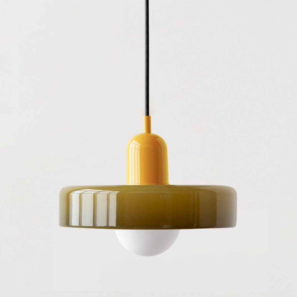 LumiVerre Bauhaus – Suspension en Verre Coloré au Design Iconique | Éclairage Artistique & Élégant
