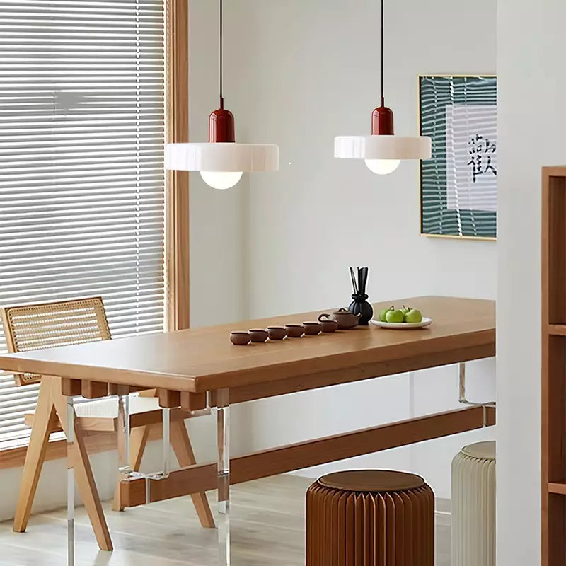 LumiVerre Bauhaus – Suspension en Verre Coloré au Design Iconique | Éclairage Artistique & Élégant