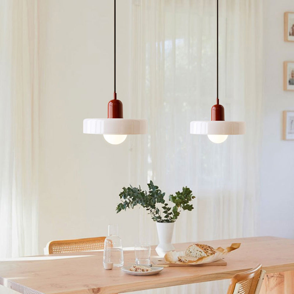 LumiVerre Bauhaus – Suspension en Verre Coloré au Design Iconique | Éclairage Artistique & Élégant