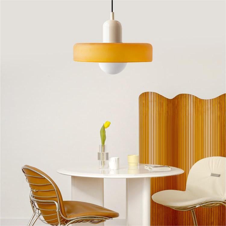 LumiVerre Bauhaus – Suspension en Verre Coloré au Design Iconique | Éclairage Artistique & Élégant
