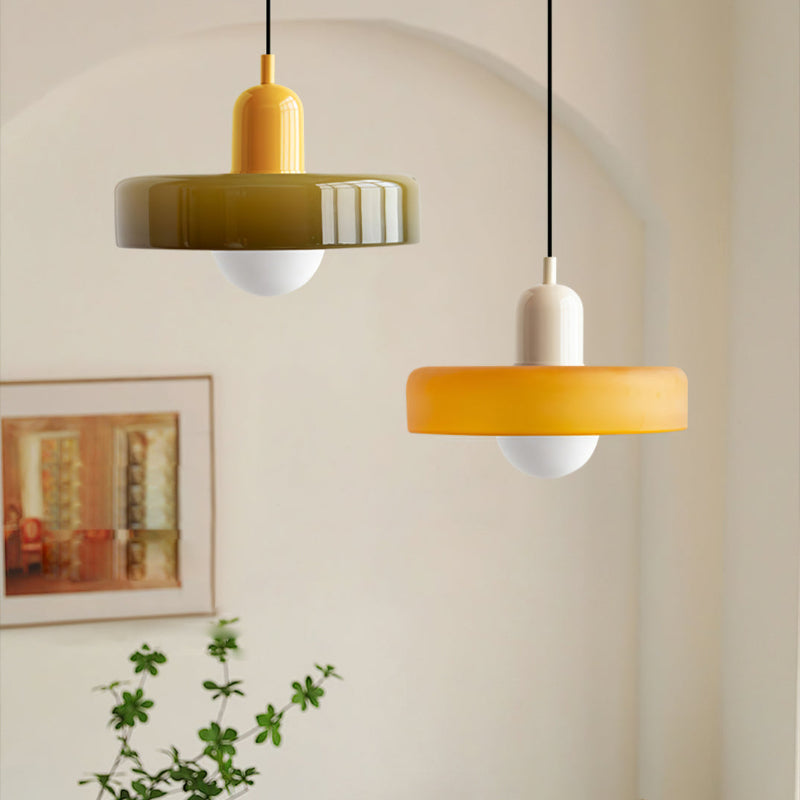 LumiVerre Bauhaus – Suspension en Verre Coloré au Design Iconique | Éclairage Artistique & Élégant